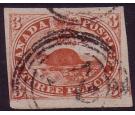 SG22a. 1857 3d Red. 'Ribbed' 'Major Re-Entry'. A gem quality...