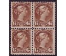 SG86. 1872 6c Yellowish brown. Superb fresh mint block...