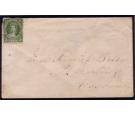 SG16. 1860 5c Sap-green, used on single rate cover from...
