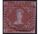 SG1. 1853 1d Red-brown. Brilliant fine used with vibrant colour.