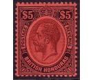 SG125. 1924 $5 Purple and black/red. Superb fresh mint...