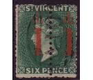 SG28a. 1880 1d on half 6d Deep blue-green 'Unsevered Pair'...