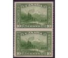 SG281var. 1928 10c Green. Vertical pair 'Imperforate Horizontal'