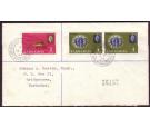 SG325a. 1966 Local envelope bearing 4c Sea Urchin 'Imperforate P