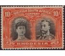 SG163. 1910 10/- Deep myrtle and orange. Superb well centred min