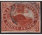 SG18b. 1857 3d Red 'Major re-entry'. A cracking used example...