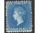 SG6. 1863 4d Deep blue. Superb fresh mint...