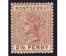 SG9. 1884 2 1/2d Red-Brown. Brilliant fresh mint...