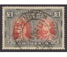 SG179. 1910 £1 Red and black. 'PERF. 15' A truly magnificent...