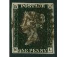 1840. 1d Black. Plate 8. Lettered N-L. Brown M.X...