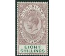 SG101. 1924 8/- Dull purple and green. Superb fresh mint...