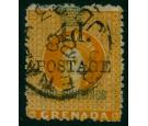 SG41a. 1888 4d on 2/- Orange. Variety upright 'd'...