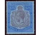 SG213. 1912 $25 Purple and blue/blue. Brilliant fresh mint...