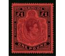 SG121. 1938 £1 Purple and black/red. Brilliant fresh UNMOUNTED.