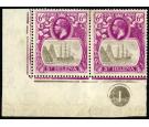 SG104c. 1922 6d Grey and bright purple 'Cleft Rock'. Very fine m