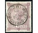 SG132. 1882 £1 Brown-lilac. Blued Paper. Brilliant fine perfect