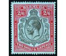 SG52a. 1918 2/6 Black and red/blue 'Break in scroll' Superb fres