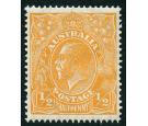 SG85w. 1927 1/2d Orange. 'Watermark Inverted'. Superb fresh mint