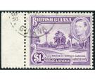 SG317a. 1951 $1 Bright violet. Perf. 14x13. Superb fine used...