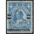 SG65b. 1894 1/2d on 2 1/2d Blue. 'OIE' for 'ONE'. Very fine mint