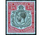 SG89b. 1927 2/6 Black and carmine/pale blue 'Broken crown and sc