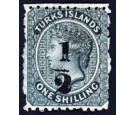 SG20a. 1881 '1/2' on 1/- Dull blue. Superb fresh unused with par