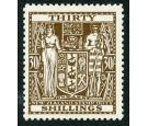 SG F205. 1946 30/- Brown. Superb fresh mint...