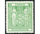 SG F208. 1946 £3 Green. Brilliant fresh U/M mint...