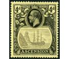 SG15a. 1924 4d Grey-black and black/yellow. 'Broken Mainmast'. S