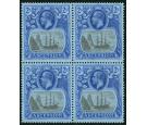 SG19. 1924 2/- Grey-black and blue/blue. Very fine fresh block..