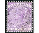 SG54a. 1890 6d Mauve. Malformed 'E'. Superb fine used...