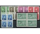 SG O172-O177. 1949 Set of 6. Brilliant U/M blocks of four...