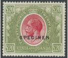 SG101s. 1925 £20 Red and green. 'SPECIMEN' Superb fresh mint...