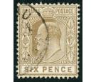 SG74a. 1911 6d Bistre-brown. Malformed 'E'. Superb well centred 