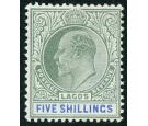 SG52. 1904 5/- Green and blue. Superb fresh U/M mint...