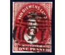 SG14. 1855 1d Carmine. Superb used with beautiful colour...