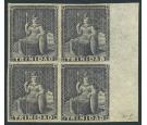 SG9. 1854 (1d) Deep purple. Superb fresh mint block...