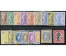 SG123-139. 1922 Set of 17. Superb fresh mint...