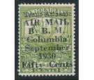 SG191. 1930 50c on 36c Sage-green. 'COLUMBIA'. Brilliant fresh..