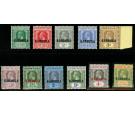 SG1-11. 1922 Set of 11. Superb fresh mint...