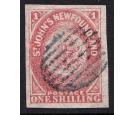 SG23. 1861 1/- Rose-lake. Superb used...