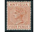 SG28a. 1887 4d Chestnut. 'Top left triangle detached'. Brilliant