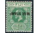 SG138c. 1917 1/2d Blue-green. 'Overprint Inverted'. Brilliant fr