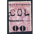 SG T112a. 1890 80c on 10r Reddish purple. "00" for "80". Very fi