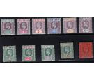 SG38-48. 1902 Set of 11. Brilliant fresh mint...