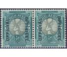 SG O32. 1944 1/2d Grey and blue-green. 'Bilingual Pair'. U/M min