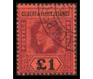 SG24. 1924 £1 Purple and black/red. Brilliant fine used with fa
