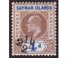 SG35. 1908 2 1/2d on 4d Brown and blue. Brilliant fresh well cen