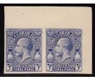 1928 3d Imperforate Plate Proof in Blue. Brilliant fresh Top cor