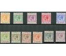 SG74-84. 1912 Set of 11. Choice superb fresh mint...